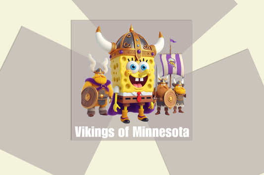 T-shirt transfers Vikings of MN Spongebob